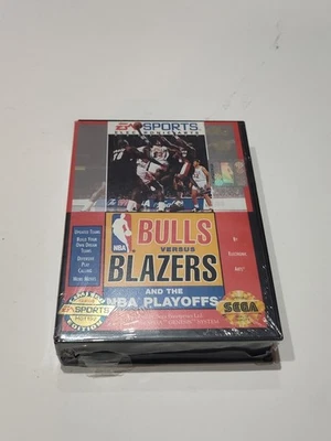 Bulls versus Blazers and the NBA Playoffs Sega Genesis NEW - Image 1 of 4
