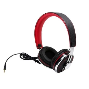 Typhoon TM028 RockStar Stereo Headset mit Freisprechfunktion Leder schwarz rot - Bild 1 von 2