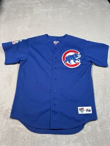 Camiseta de béisbol vintage de los Chicago Cubs talla grande azul majestuosa MLB HECHA EN EE. UU. - Imagen 1 de 9