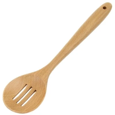 Chef Craft 11.75" Slotted Beechwood Cooking / Mixing Spoon - Image 1 of 2