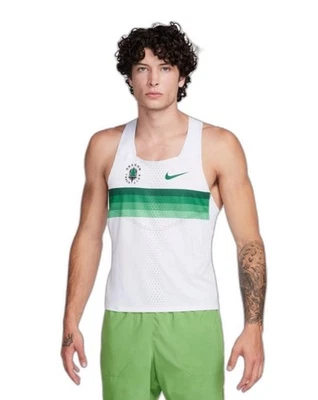 Nike Dri-Fit ADV Oregon Track Club Singlet TankTop Sz Med White Green DR5812-100 - Image 1 of 4