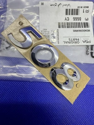 Logo Stemma Monogramma 508 Peugeot Originale 8666CY Nuovo - Immagine 1 di 4