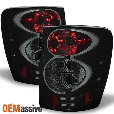 Fits 1999-2004 Jeep Grand Cherokee Black Smoked Tail Brake Lights Replacement - Изображение 1 из 4
