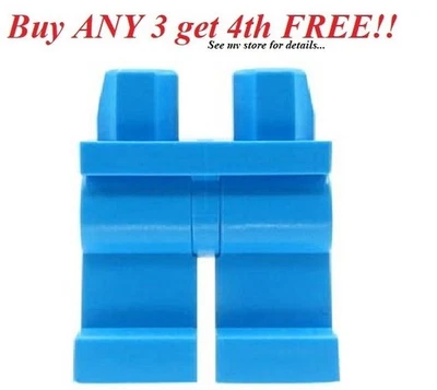 ☀️NEW Lego Legs Pants MINIFIGURE MINIFIG Plain DARK AZURE  Boy/Girl Jeans Leg - Image 1 of 3