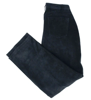 Vintage Women Nordstrom Size 16 Black Suede Pants High Rise Straight Leg Boho - Image 1 of 4