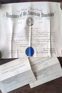 1936 Daughters of the American Revolution Certificate Application Durango CO. - Bild 1 von 19
