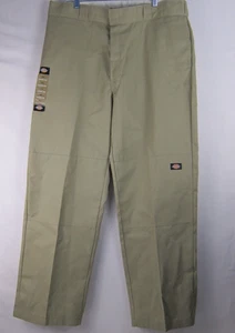 Dickies Flex Work Pants Double Knee Khaki Men's 38x32 Loose Fit Durable Workwear - Picture 1 of 8
