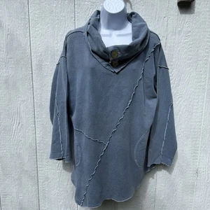 Sea Breeze Of California Women’s Tunic Sweatshirt Shirt Blue Boho Coastal M - Picture 1 of 7