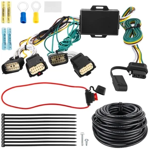 56407 4-Pin Trailer Hitch Wiring Harness Fit for Jeep Wrangler JL/JLU 2018-2024, - Picture 1 of 8