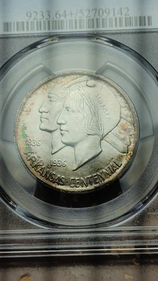 1935 Arkansas Silver Half Dollar 50C PCGS MS64+ Plus Green Toning           5386 - Image 1 of 4