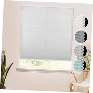 Cordless Cellular Shades, Honeycomb Blinds 58"W x 64"H Light Filtering│grey - Picture 1 of 7