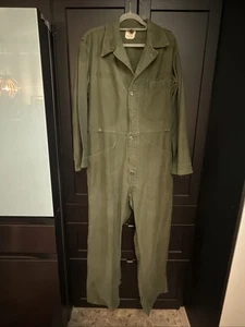 US Military Army Grün Vintage Overall Herren Medium Baumwollsatin Typ 1 80er - Bild 1 von 10