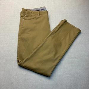 Peter Millar Signature Sateen Pants Men's 40x34 Khaki Five Pocket Casual Golf - Picture 1 of 2
