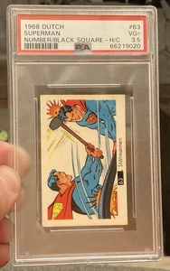 1968 Dutch Superman Black Number PSA 3.5 Low Pop - Rare Card!!! #63 - Picture 1 of 2