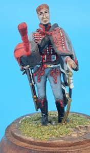 Handbemalte 54 mm Modell Druckguss Figur, montiert auf einem Holzsockel - Bild 1 von 6