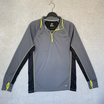 Nordic Track Shirt NT Dri Mens Small 1/4 Zip Shirt Athleisure Gray Black - Image 1 of 4