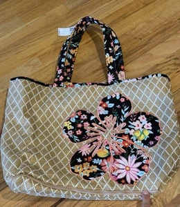 NEW Vera Bradley Tangerine Twist Beach Tote Bottom Zipper Compartment GIFT IDEA - Picture 1 of 4