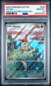 2025 POKEMON SVP PROMO VICTINI ILLUSTRATION COLLECTION #208 VICTINI PSA 10 - Picture 1 of 9