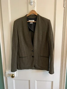Isabel Marant Etoile Blazer Jacket 38 10 12 Green Smart Wool Unlined Khaki - Picture 1 of 12