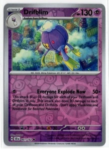 Pokemon Stellar Crown Reverse Holo 061/142 Drifblim - Picture 1 of 2