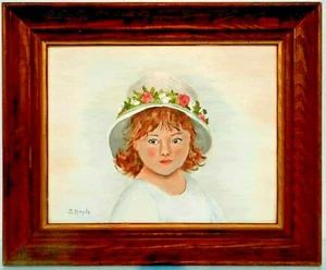 M. JANE DOYLE SIGNED ORIGINAL ART OIL/CANVAS PAINTING "LILLABET"(PORTRAIT)FRAMED - Picture 1 of 7