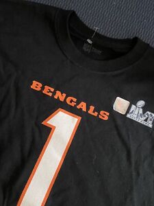 Ja'Marr Chase #1 Cincinnati Bengals Jersey Shirt Men's Size (M) - Super Bowl LVI