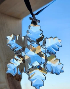 1996 SWAROVSKI Crystal Snowflake Christmas Ornament Box & certificate #206197 - Picture 1 of 8