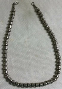 Vintage Heavy ST Metal Round & Disk Bead 17.5" Necklace - Picture 1 of 5