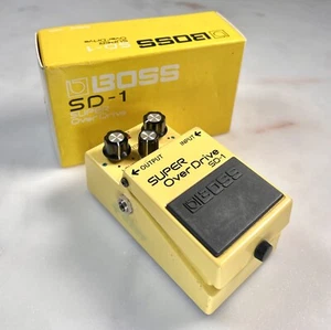 Boss SD-1 Super OverDrive (Black Label) 1982 - Yellow - Made in Japan - With box - Bild 1 von 9