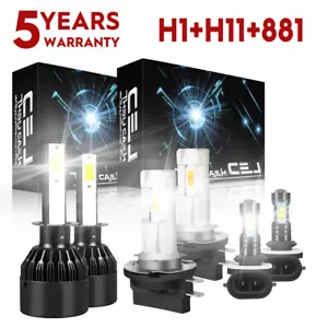FOR HYUNDAI SONATA 2009 2010 6x LED Headlight High&Low Beam Fog Light Bulbs kit - Picture 1 of 14