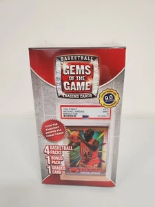 2024 GEMS OF THE GAME NBA BOX - (1) GRADED CARD + (5) FACTORY SEALED PACKS - Picture 1 of 6