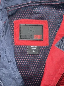Structure Sport Men's Vintage Size L Red Hooded Jacket Windbreaker - Picture 1 of 13