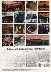 1970 Rolls-Royce Silver Shadow "14 Pictures" Original Color Ad - Picture 1 of 1