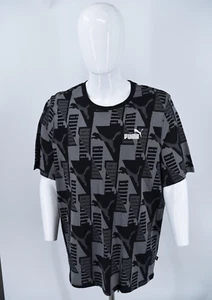 PUMA Power AOP T-Shirt Gray/Black Mens XXL - NWT!! - Picture 1 of 12