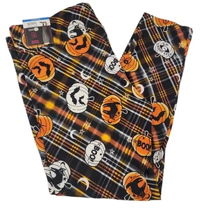 No Boundaries Pumpkins Bats Horror Sueded High Rise Halloween Leggings - XXXL - Picture 1 of 18