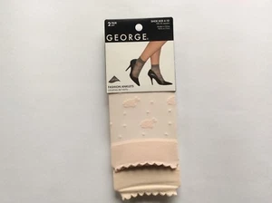 2 PAAR DAMEN-FUSSKETTCHENSOCKEN IM SPITZENSTIL * HELLROSA/BEIGE PUNKTE * NEU MIT ETIKETT * GRÖSSE 9-11 - Bild 1 von 2