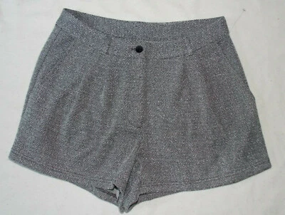 Pantalones cortos de vestir para mujer LC Lauren Conrad blanco y negro espiga talla pequeña Foto 1 de 4