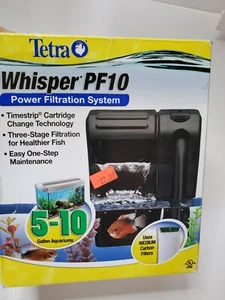 Tetra Whisper PF10 Power Filter, 3-Stage filtration 5-10 Gal Aquariums Open Box - Picture 1 of 5