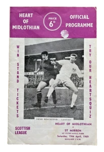 Heart of Midlothian v St Mirren Fußball Programm 19.4.69 - Bild 1 von 7