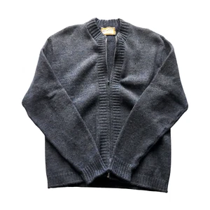 Vintage Brentwood Sweater Men Medium Zip Cardigan Blue Gray 50s 60s Sportswear - Picture 1 of 17