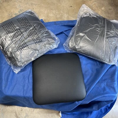 (2) ¡DOS! ¡Cojín de taburete de metal Tolix de cuero sintético negro extra suave fácil de montar! - Imagen 1 de 4