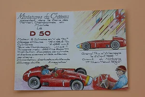 B980PB Miniatures château Carte postal Ferrari D50 1956 GP allemagne Heco - Picture 1 of 1