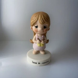 1970 Vintage Kim Casali Love is Expecting Figurine Schmid Pregnancy REPAIRED - Picture 1 of 12
