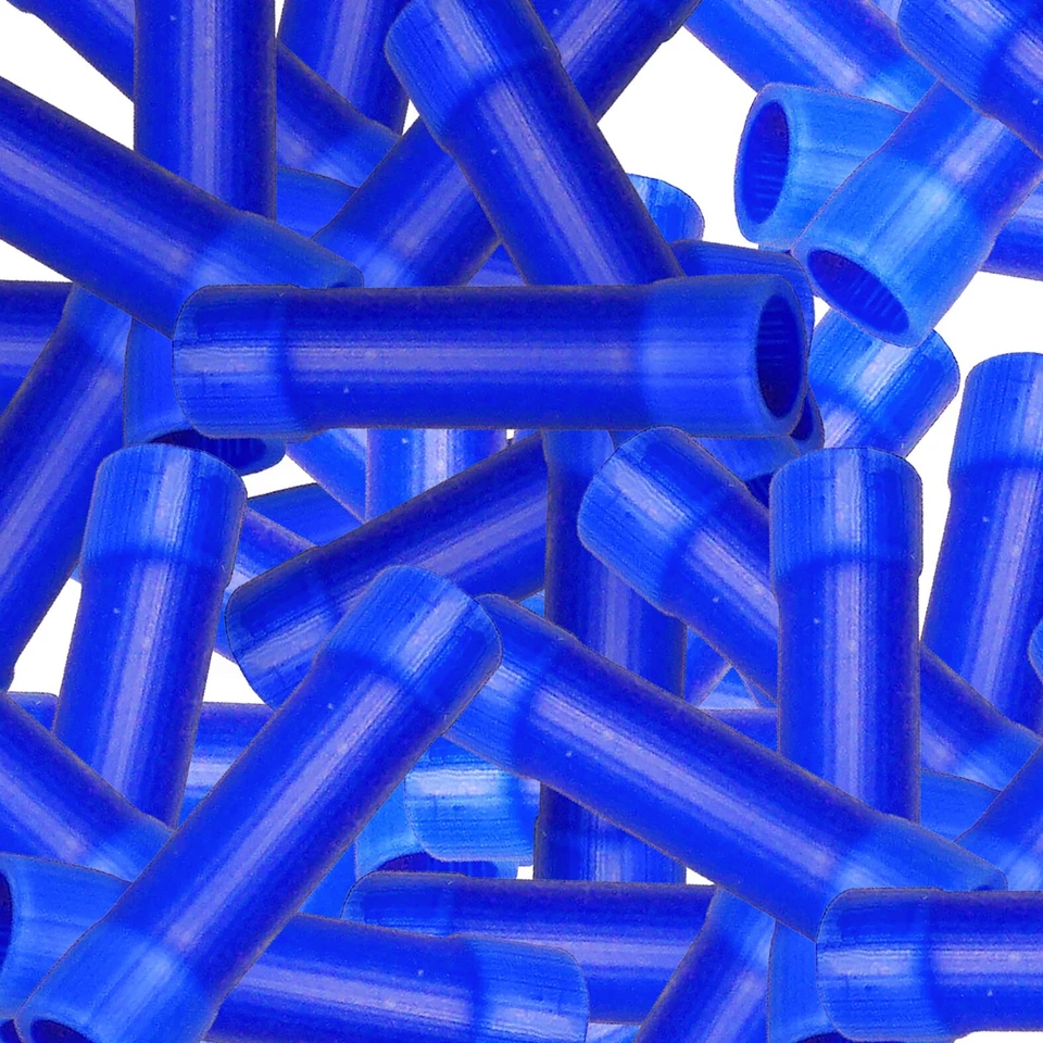 100PCS  16-14 AWG Gauge Ga Blue Car Audio/Alarm Wire Butt Connector Terminal - Image 1 of 1