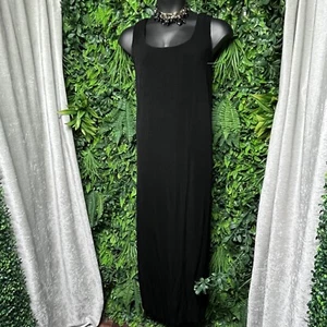 ALEX EVENINGS Dress Women 18W Black Pleated Round Neckline Sheath Accent 2659 - Picture 1 of 7