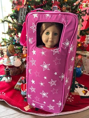 "Muñeca American Girl Felicity Merriman 18"" 2008 pelo rojo verde con estuche pijamas" Foto 1 de 4