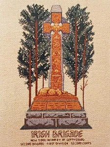 Irish Brigade New York Infantry at Gettysburg Civil War CROSS STITCH PATTERN - Picture 1 of 12