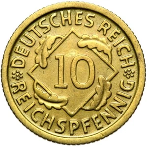 German Reich-Weimar Republic-J. 317-coin-10 Reichspfennig 1931 D - Picture 1 of 2