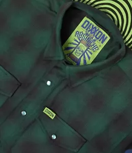 Camisa de franela verde absenta Dixxon para hombre talla XS nueva en bolsa - Imagen 1 de 3