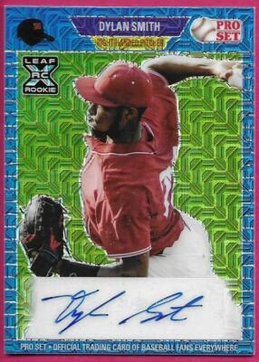2021 Leaf Pro Set Metal Baseball DYLAN SMITH Blue Rookie XRC Autograph 5/20 - Image 1 of 2